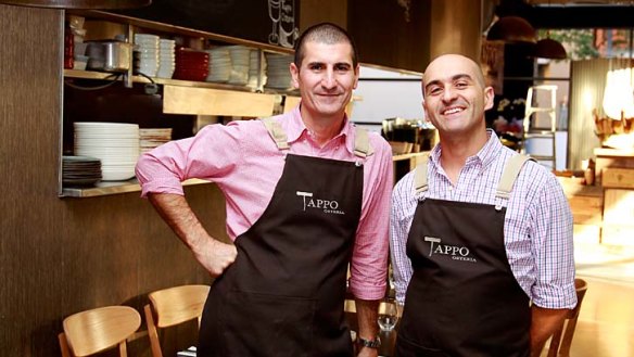 Branching out: Tappo Osteria wwners Peter Zuzza, left, and Gary Lopane.