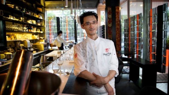 Raita Noda inside his self-titled restaurant.