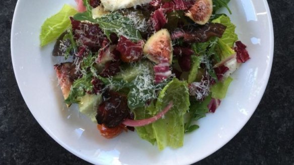 The fig, bacon and radicchio salad at Bonython.