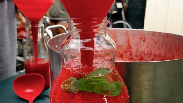 The tools ... pouring in the passata.