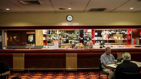 The interior of the CTA Business Club remains proudly '60s style.