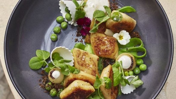 Fare at the Emporium: Pan-fried gnocchi with green peas, ricotta and broad beans.