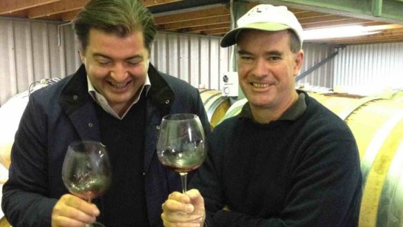 Matthew Jukes and Tim Kirk at Clonakilla. Jukes, Britain?s foremost expert on Australian wine, will be at Old Parliament House on November 8, 6.30pm.