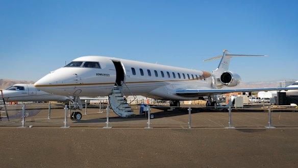 Bombardier Global 7000 private jet.