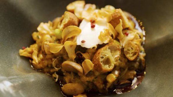 Go-to dish: Balmain bug congee, almond tofu, star anise, peanuts and Chinese fried bread.