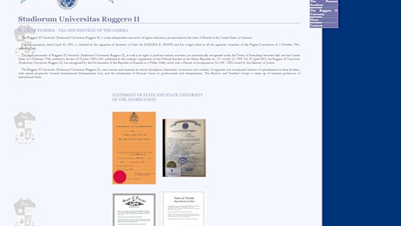 The website of The Ruggero II University. 