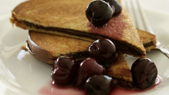 A Nutella and cherry breakfast fix.
