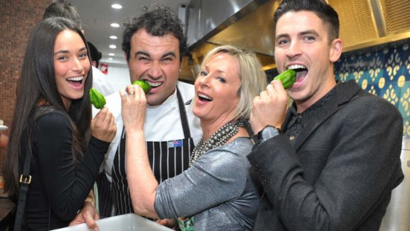 "As if you'd spend $3 million opening it here if you didn?t have the licence": executive chef Miguel Maestre (centre left) at the Cafe Del Mar Sydney VIP Launch.