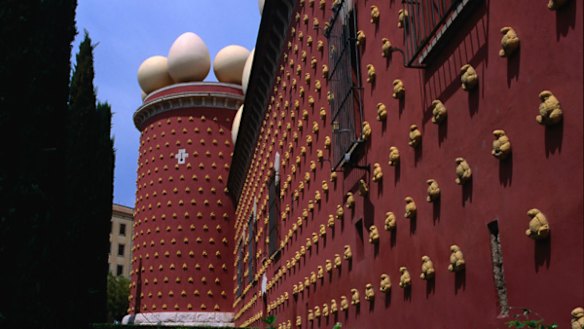 The unique exterior of Teatre-Museu Dali, Figueres.