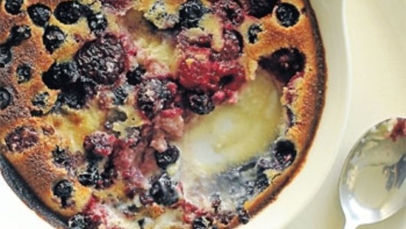 Berry and almond clafoutis