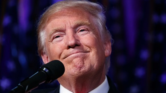 Setting out his plans: Donald Trump.