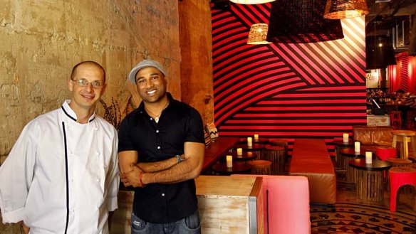 Mejico owner Dr Sam Prince and head chef Daniel Schai in the new restaurant.