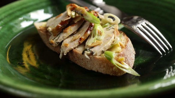 Turkey salad with almonds, mint and orange zest makes a great sandwich stuffer.