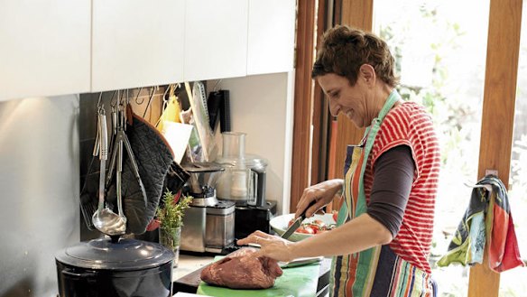 An offal task ... On day six Charlotte Wood trims a beef heart of sinew, tubes and "weird frills and fronds" to make a "nice pocket", then stuffs it with a herb and breadcrumb mix.