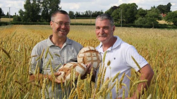 Plant geneticist John Letts (left) and the 'godfather' of Australian sourdough John Downes.