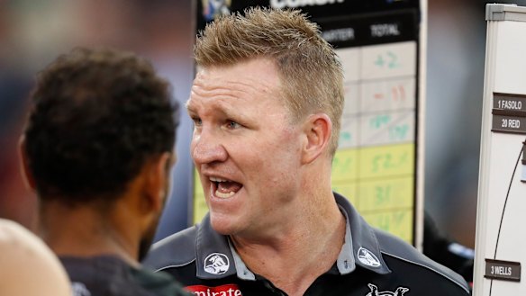 Under pressure: Buckley has not been able to turnaround the Pies' fortunes. 