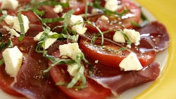 Bresaola and tomato salad