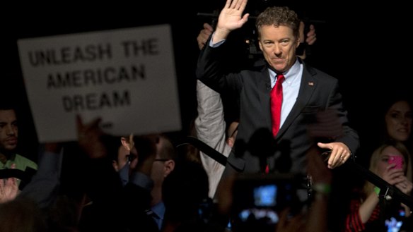 Senator Rand Paul, in Kentucky on Tuesday, announces he would like to be president of the US.