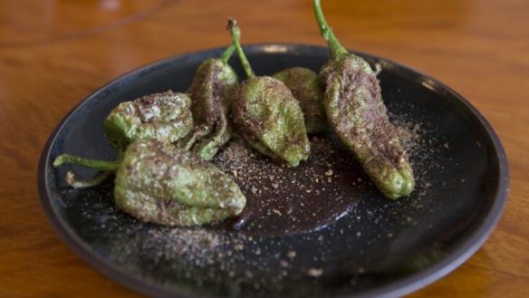 Victor Liong's take on padron peppers may make the Lawyers, Guns and Money menu.
