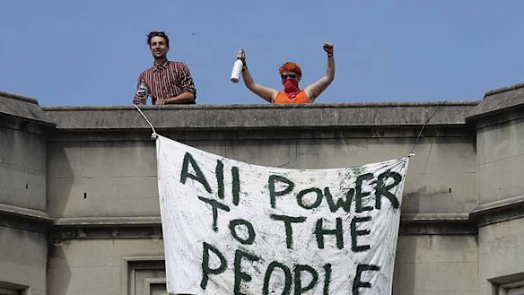 Sydney squatters' rooftop protest over cost of housing