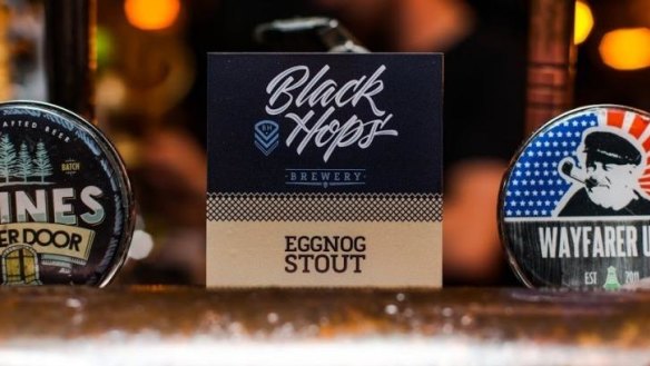 Black Hops' first brewing experiment, Eggnog Stout, sold out within two hours. 