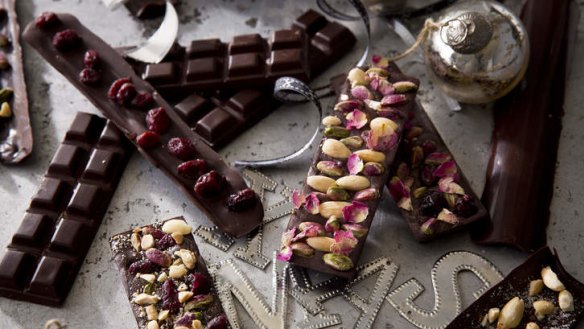 Christmas chocolate bars.