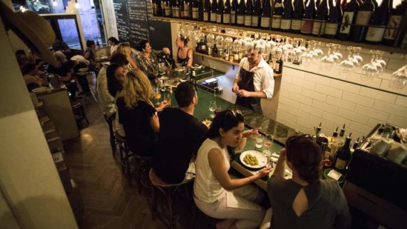 All lined up: William Street Wine Bar is equal parts food and wine.
