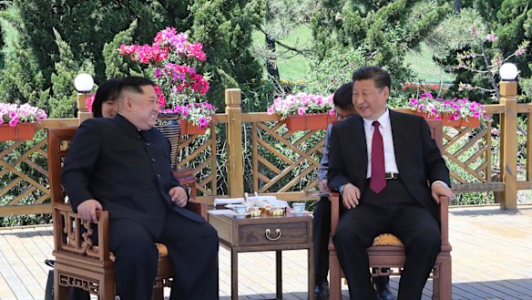 North Korea's Kim Jong-un and China's Xi Jinping. 