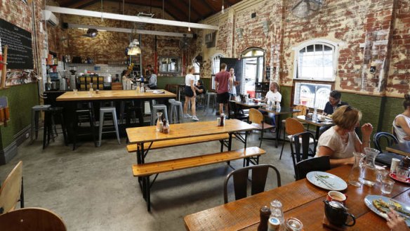 The cafe is housed in a former foundry.