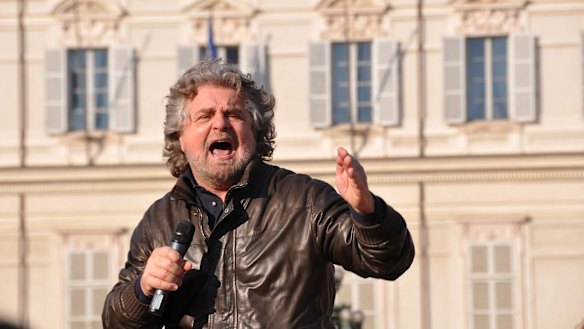 Beppe Grillo, founder of the Italian Five Star Movement political party.