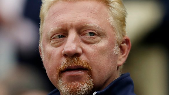 Boris Becker at the Wimbledon Tennis Championships in London in 2016