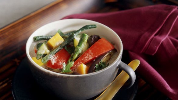 Vegetables with coconut milk and tamarind.