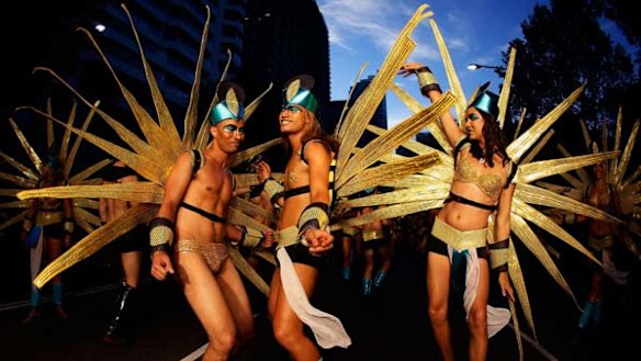 Pride and protest ... last year's Mardi Gras parade.