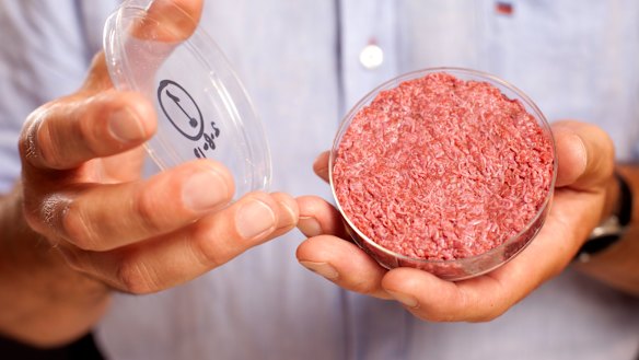 A burger made from cultured beef.