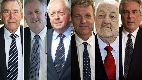 Part of the Magnificent Seven (L-R): John Kinghorn, Brian Flannery, John McGuigan, Richard Poole, Travers Duncan and John Atkinson.