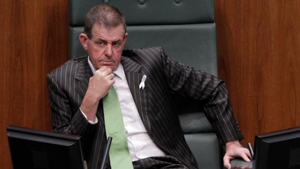 Peter Slipper in the Speaker's chair yesterday.