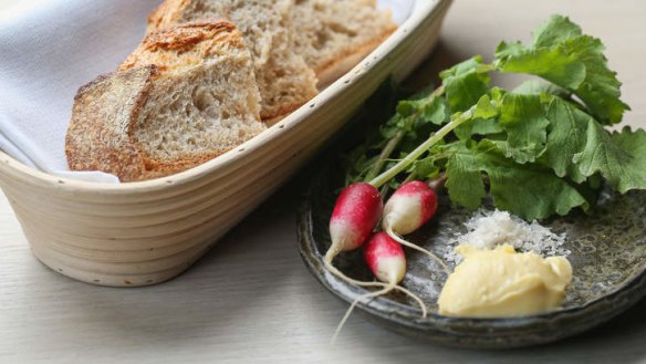 Bread, butter and breakfast radishes.