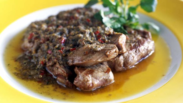 Minute steak with chilli butter