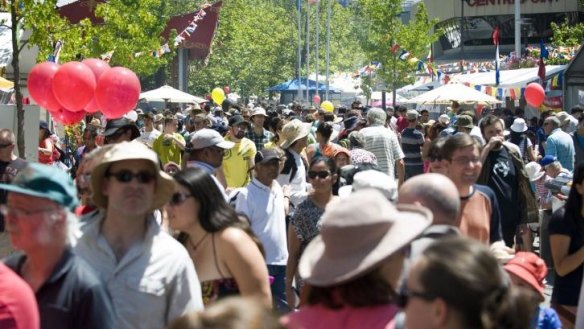 Crowds at last year's National Multicultural Festival.