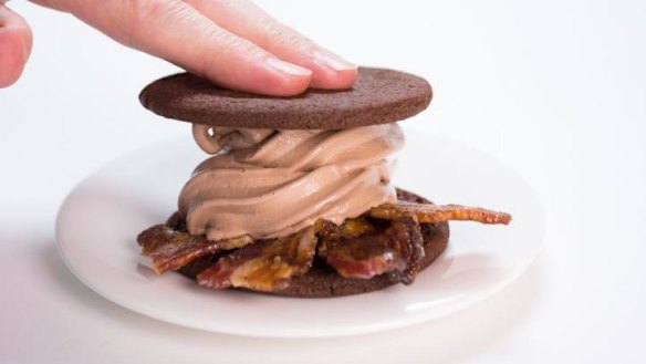 Big Gay Ice Cream's signature Choinkwich ice-cream sandwich with bacon.