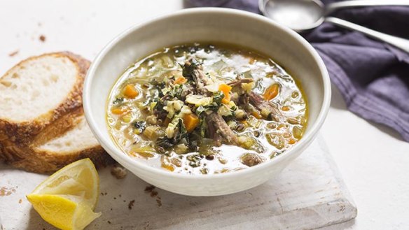 Warm up with this homestyle barley broth with a lemony twist.