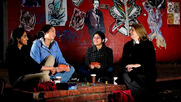 Self-confessed geeks Vasanta Chaganti, Amy Fu, Jyoti Dhall, and Sylvie Thiebaux get together regularly to socialise in the male-dominated world of information technology.