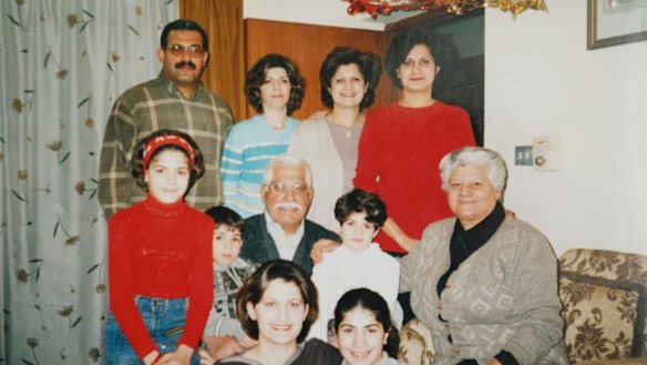 Sam Al Maraee and his family at the family home in Baghdad, Iraq, before they immigrated to Australia. 
