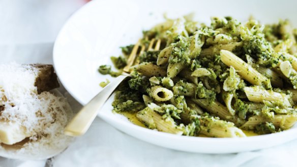 Full-on flavour: Broccoli and anchovy penne.