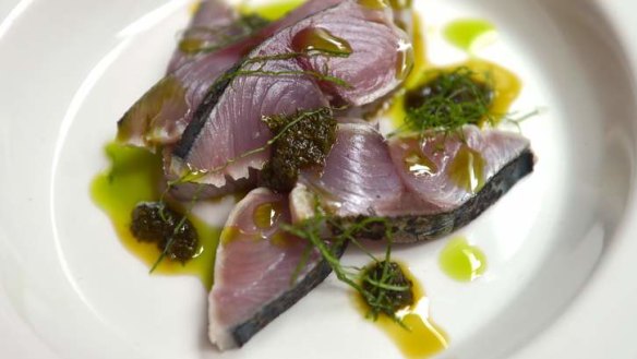 Go-to dish: Pickled bonito, wasabi leaf.