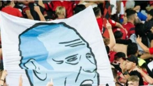 At the centre of the storm: A cropped section of the offending banner.