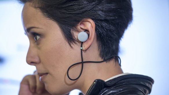 Instead of interchangeable rubber caps to suit different ear shapes, the Buds have an adjustable loop that goes inside the ear.