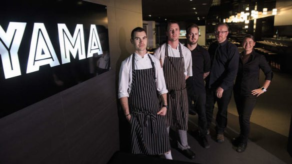Dave Weston, Thomas Snowball, Dave McAvoy, Michael Ryan, Kellie McNamara from Yama Kitchen & Bar.