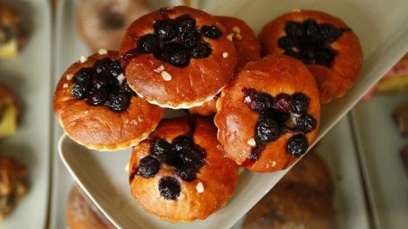 El Chapel's pastry experiments include the blueberry morning buns.