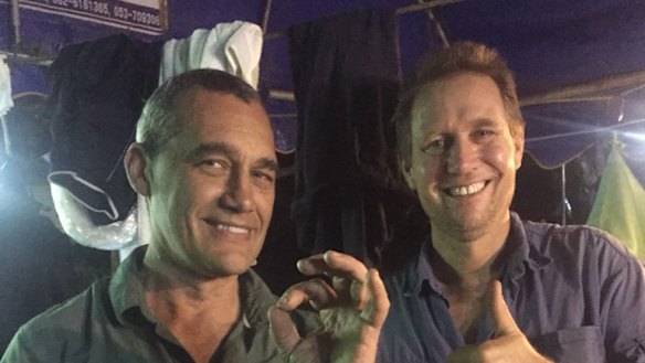 Dr Richard Harris (right) and his dive partner Craig Challen.  